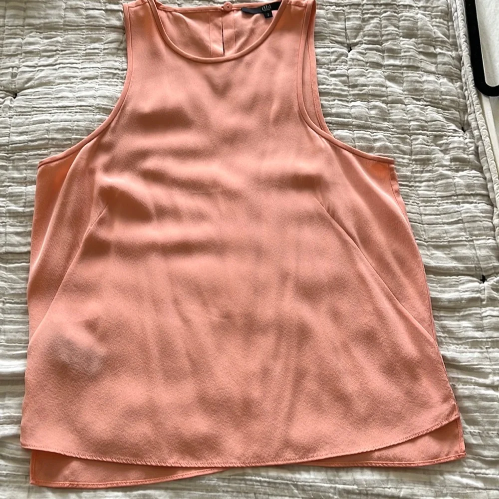 Gorgeous peach Tibi silk tank! - Picture 1 of 5